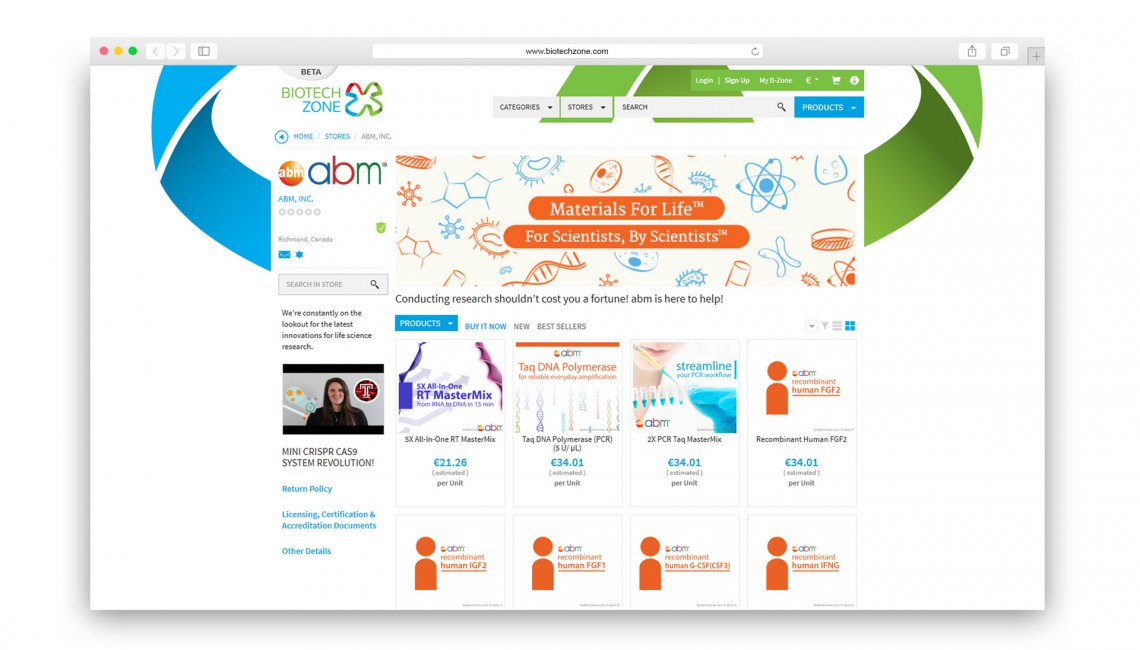 B2B Marketplace for the Biotechnology Area