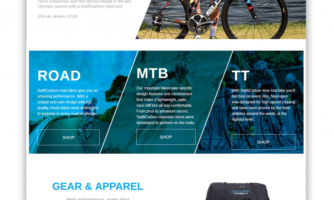 Online store geared towards lovers of the two-wheel universe